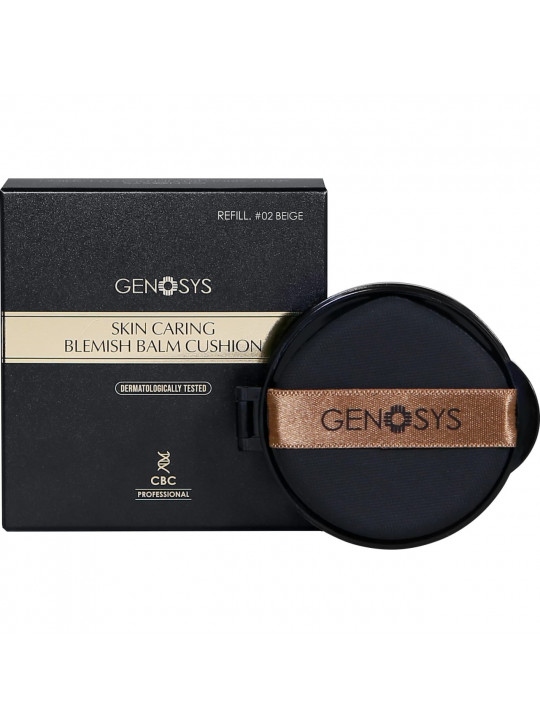 РЕФИЛ КУШОНА SKIN CARING BLEMISH BALM CUSHION 02 BEIGE GENOSYS 15g