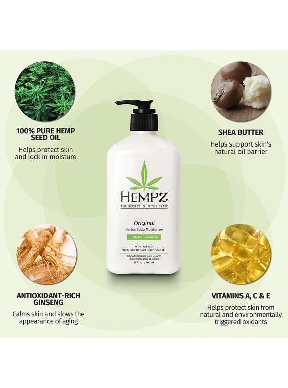 МОЛОЧКО ДЛЯ ТЕЛА УВЛАЖНЯЮЩЕЕ ОРИГИНАЛЬНОЕ HEMPZ 500ml