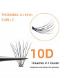 РЕСНИЦЫ ПУЧКИ 10D ИЗГИБ C NESURA EYELASH 12mm