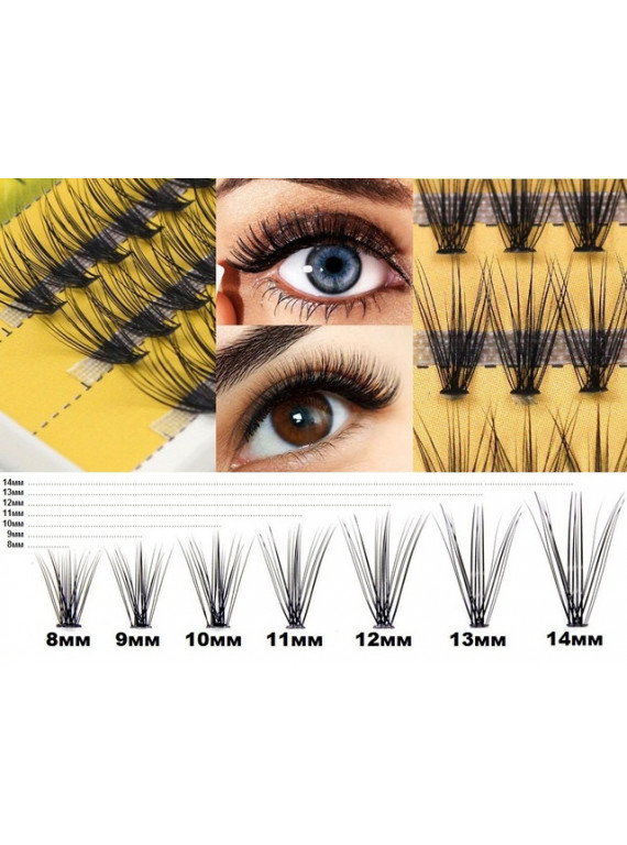 РЕСНИЦЫ ПУЧКИ 20D ИЗГИБ C NESURA EYELASH 10mm