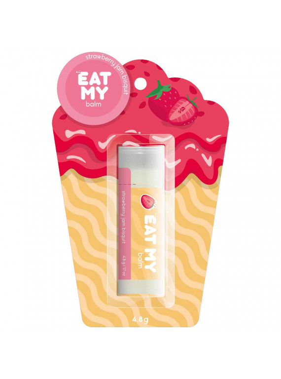 БАЛЬЗАМ ДЛЯ ГУБ БИСКВИТ С КЛУБНИЧНЫМ ДЖЕМОМ EAT MY 4,8g
