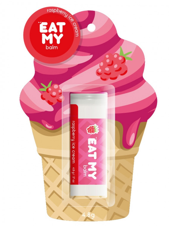 БАЛЬЗАМ ДЛЯ ГУБ МАЛИНОВЫЙ ПЛОМБИР EAT MY 4,8g