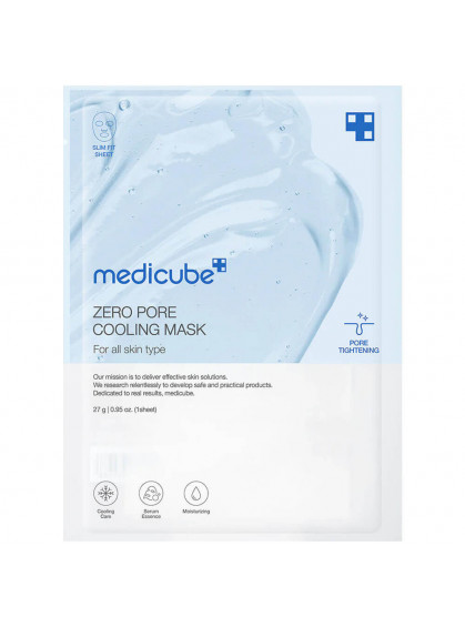 МАСКА ТКАНЕВАЯ ZERO PORE COOLING MASK MEDICUBE 27g