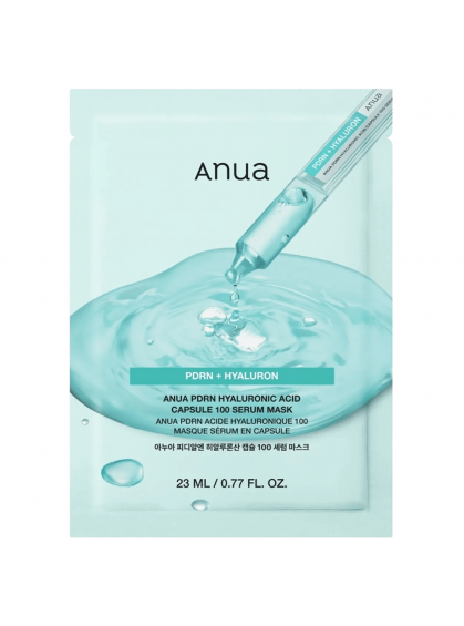 МАСКА ТКАНЕВАЯ PDRN + HYALURON  ANUA 23ml