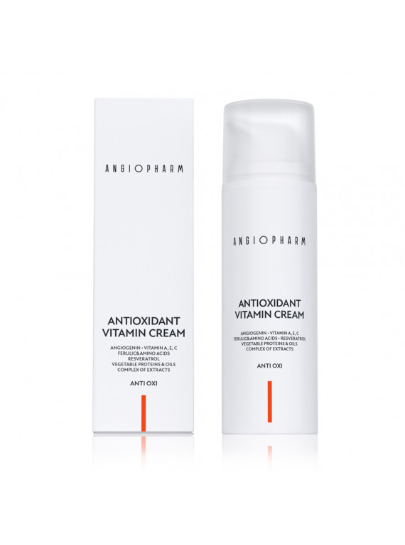 КРЕМ АНТИОКСИДАНТНЫЙ С ВИТАМИНАМИ А, Е, С, ANGIOPHARM 50ml