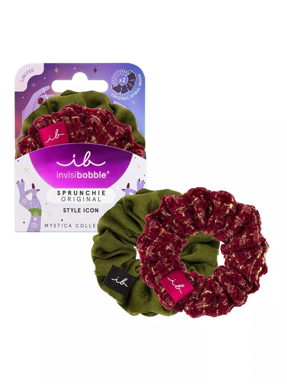 РЕЗИНКА-БРАСЛЕТ ДЛЯ ВОЛОС SPRUNCHIE DUO MYSTICAL MERRY FOR LOVE INVISIBOBBLE 2pc