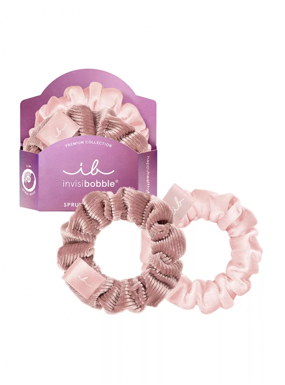 РЕЗИНКА-БРАСЛЕТ ДЛЯ ВОЛОС SPRUNCHIE SLIM PREMIUM LA VIE EN ROSE INVISIBOBBLE 2pc