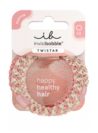 РЕЗИНКА ДЛЯ ВОЛОС TWISTAR BLUSH BRAIDS INVISIBOBBLE 3pc РЕЗИНКА ДЛЯ ВОЛОС TWISTAR BLUSH BRAIDS INVISIBOBBLE 3pc