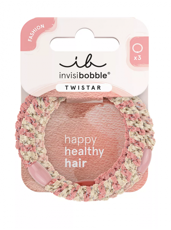 РЕЗИНКА ДЛЯ ВОЛОС TWISTAR BLUSH BRAIDS INVISIBOBBLE 3pc