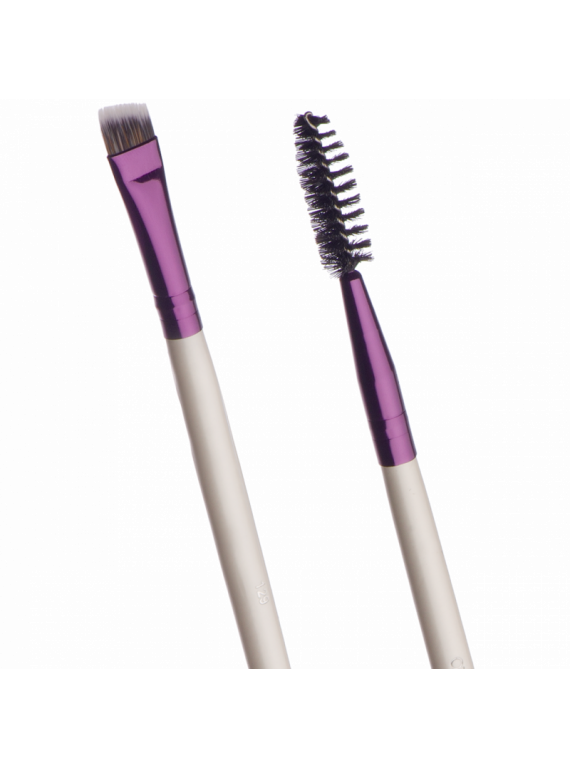 КИСТЬ ДВУСТОРОННЯЯ ДЛЯ ПОДВОДКИ И УКЛАДКИ БРОВЕЙ K129 MANLY PRO