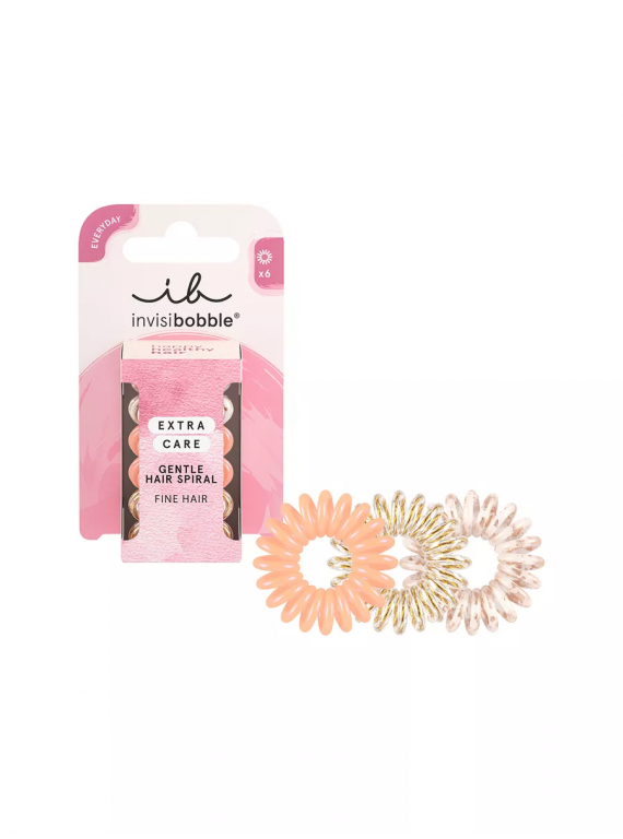 РЕЗИНКА-БРАСЛЕТ ДЛЯ ВОЛОС EXTRA CARE DELICATE DUTIES INVISIBOBBLE 6pc