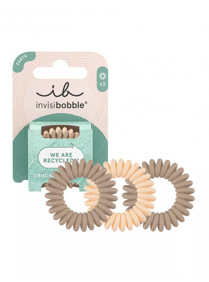 РЕЗИНКА-БРАСЛЕТ ДЛЯ ВОЛОС ORIGINAL EARTH RESPIRALED INVISIBOBBLE 3pc РЕЗИНКА-БРАСЛЕТ ДЛЯ ВОЛОС ORIGINAL EARTH RESPIRALED INVISIBOBBLE 3pc