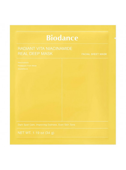 МАСКА ДЛЯ ЛИЦА ГИДРОГЕЛЕВАЯ С ВИТАМИНОМ С И НИАЦИНАМИДОМ BIODANCE 34g