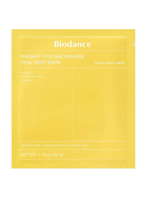 МАСКА ДЛЯ ЛИЦА ГИДРОГЕЛЕВАЯ С ВИТАМИНОМ С И НИАЦИНАМИДОМ BIODANCE 34g