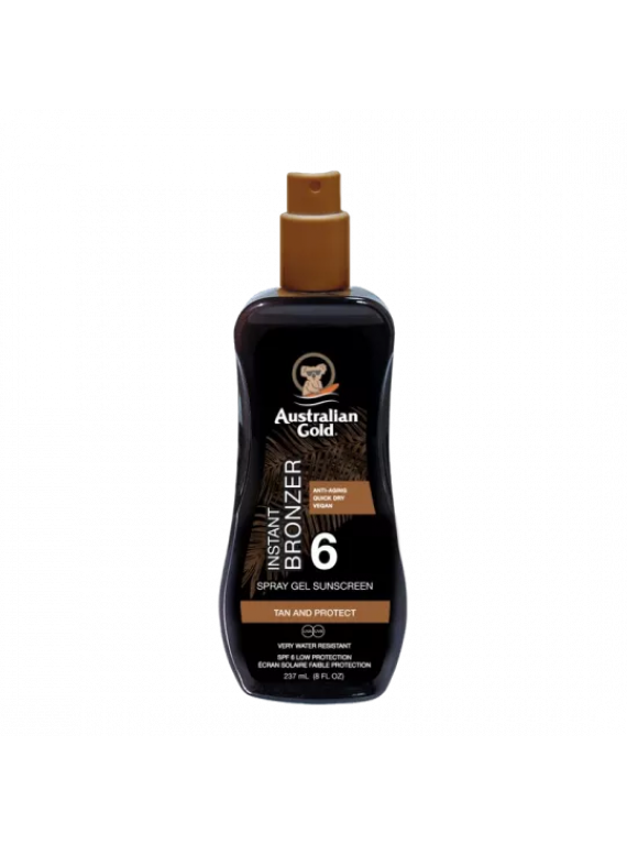 СПРЕЙ-ГЕЛЬ СОЛНЦЕЗАЩИТНЫЙ ВОДОСТОЙКИЙ SPF6 TAN AND PROTECT AUSTRALIAN GOLD 237ml