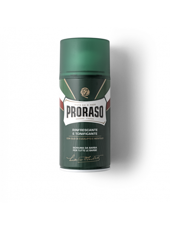 ПЕНА ДЛЯ БРИТЬЯ ОСВЕЖАЮЩАЯ С МАСЛОМ ЭВКАЛИПТА И МЕНТОЛОМ PRORASO 300ml