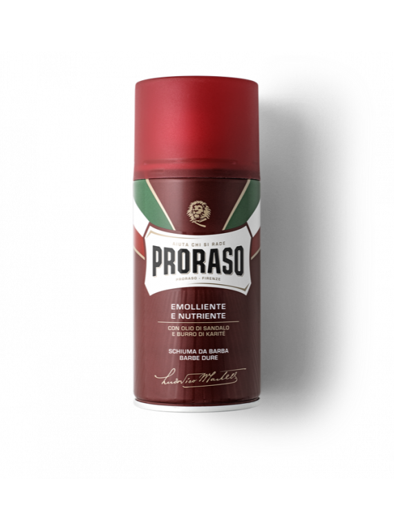 ПЕНА ДЛЯ БРИТЬЯ ПИТАТЕЛЬНАЯ С МАСЛОМ САНДАЛА И МАСЛОМ ШИ PRORASO 300ml