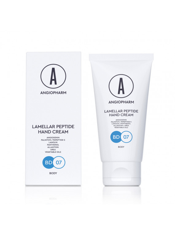 КРЕМ ДЛЯ РУК ЛАМЕЛЛЯРНЫЙ С ПЕПТИДАМИ ANGIOPHARM 50ml