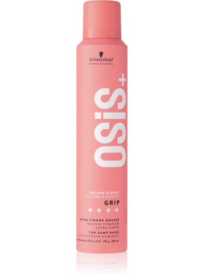 МУСС ДЛЯ ВОЛОС УЛЬТРАСИЛЬНОЙ ФИКСАЦИИ OSIS+ GRIP SCHWARZKOPF PROFESSIONAL 200ml МУСС ДЛЯ ВОЛОС УЛЬТРАСИЛЬНОЙ ФИКСАЦИИ OSIS+ GRIP SCHWARZKOPF PROFESSIONAL 200ml